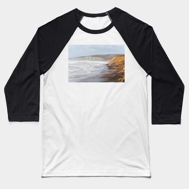 Compton Bay in Stormy Weather Baseball T-Shirt by GrahamPrentice